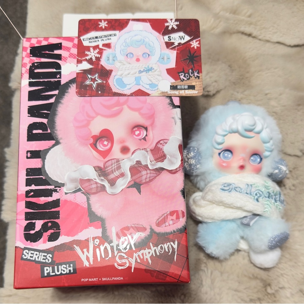 Pink and Blue Stuffed Animal Plush Toy